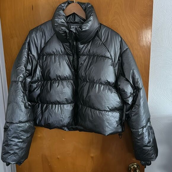 Puffer Jacket Womens Medium Gray - Picture 1 of 4